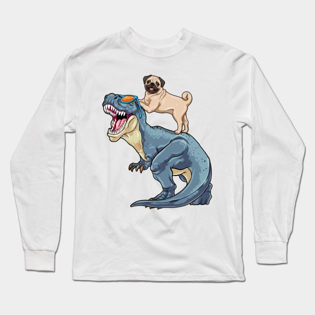 The T-Rex Rider Long Sleeve T-Shirt by GoshWow 